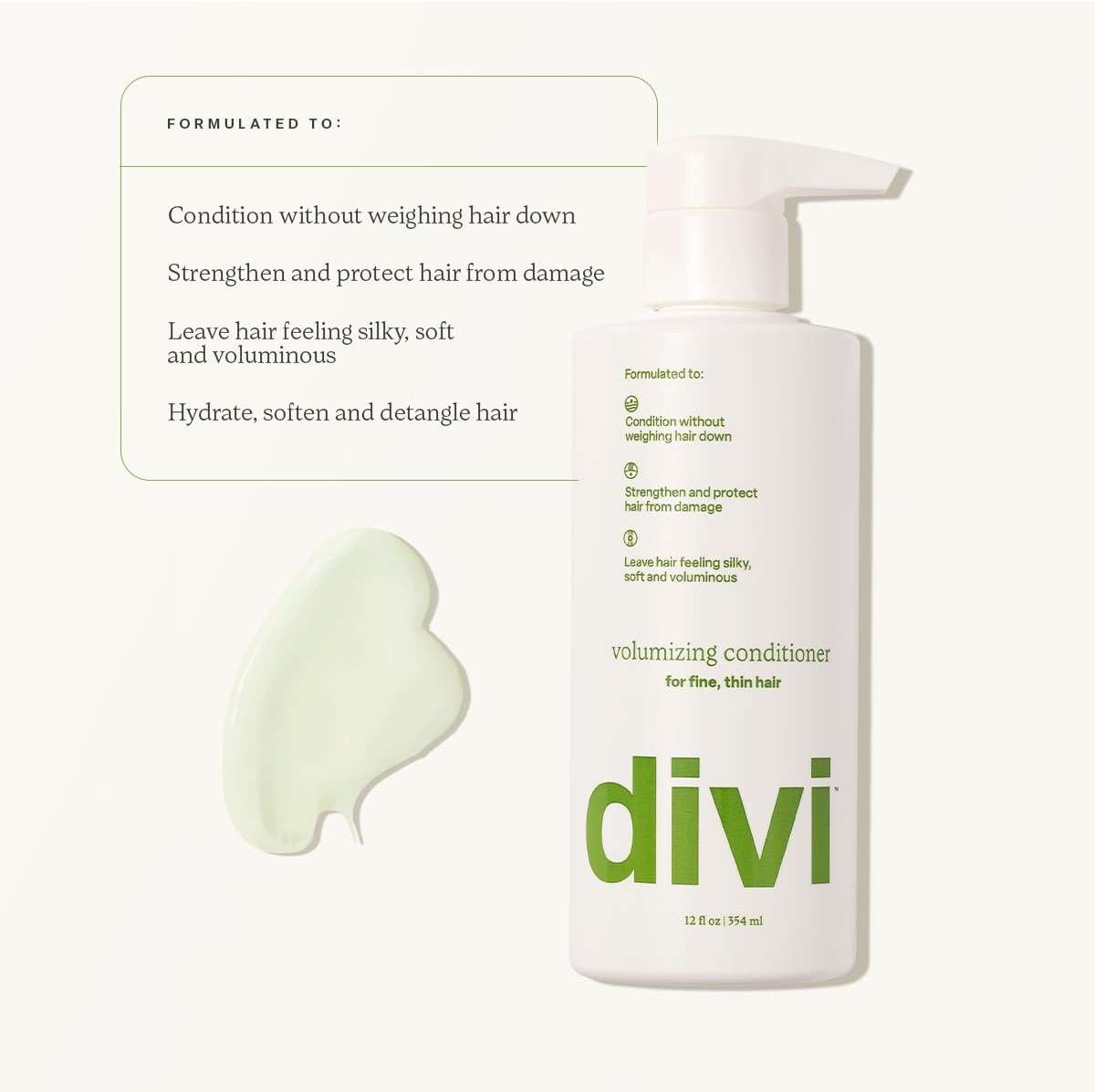 Divi Shampoo and Conditioner Set for Women and Men - Hair Care Duo for All Hair Types, Adds Volume, Lift, and Bounce, Strengthens and Nourishes Hair - Full Size, 2 x 12 Fl Oz - Image 4