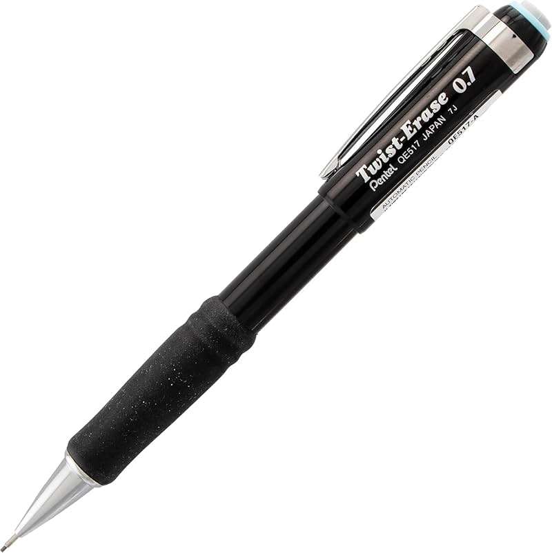 Pentel Twist Erase III Mechanical Pencil 0.7mm - Pre-Loaded Super Hi-Polymer HB Lead - Assorted Color Barrels - Pack of 3 + Lead & Eraser Refills - Image 2