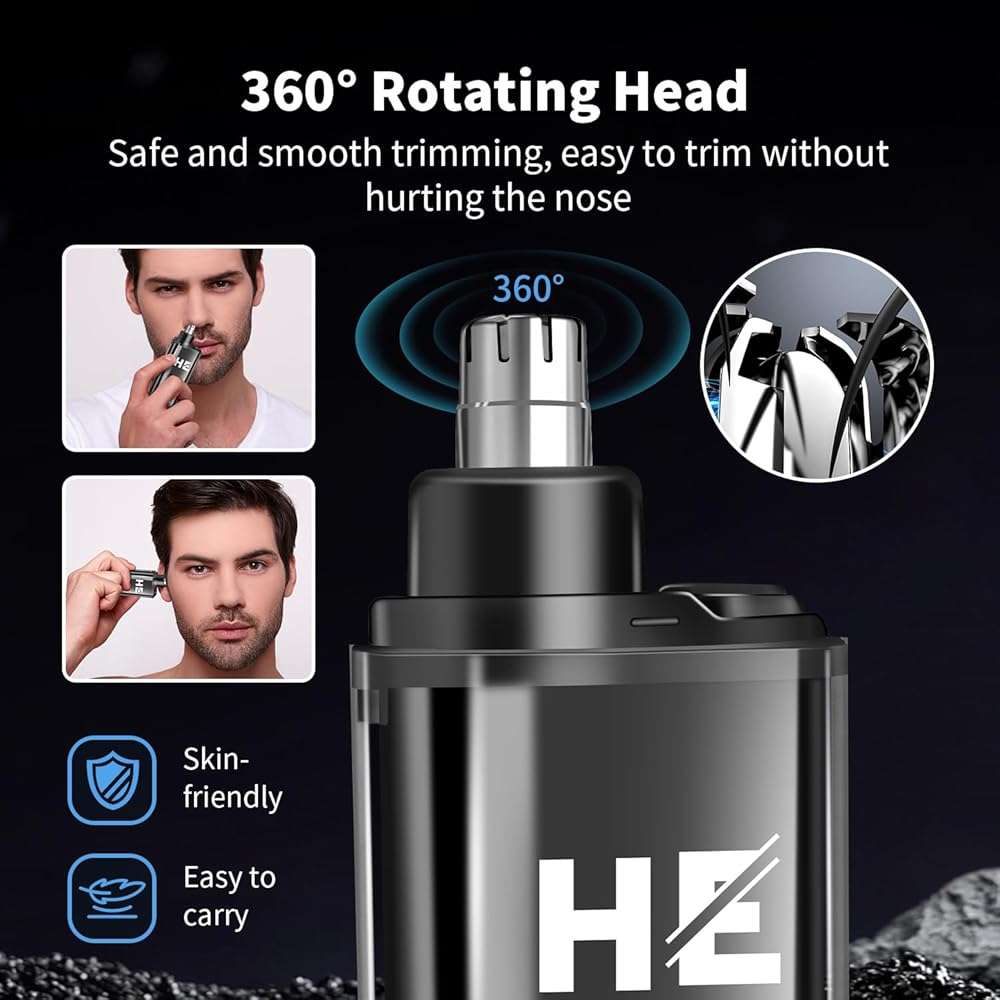 HIENA PRO Professional Hair Clipper Set for Men, Cordless Barber Clippers Set and Trimmer Kit, Electric Beard Trimmer & Nose Trimmer Kit, Foil Shaver & Men's Facial Grooming Tool Kit, Gifts for Men - Image 6