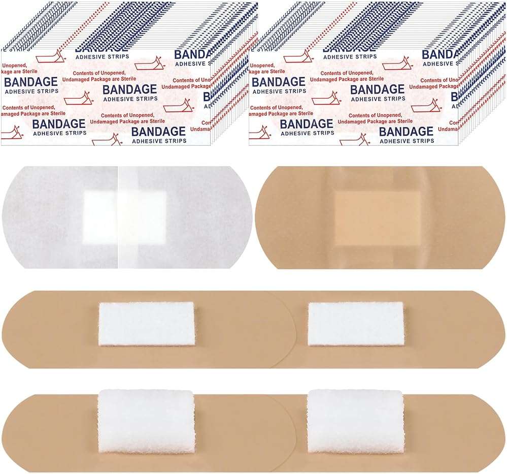 Geiserailie 200 Pcs Pressure Bandages XL for Dialysis Patients 2.83 x 1.18 Inch Pressure Adhesive Bandage Waterproof for Wound Care Absorbent Pad Thin Skin Seniors First Aid Essential - Image 1