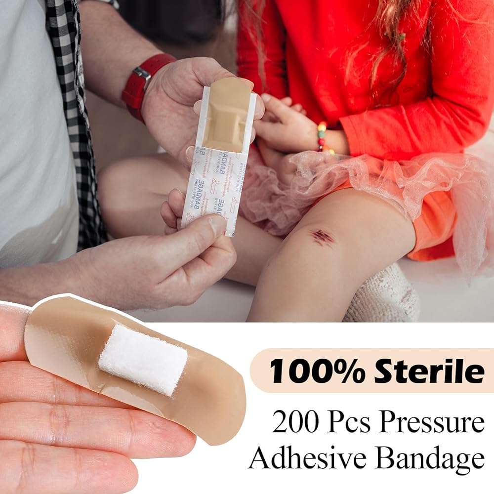 Geiserailie 200 Pcs Pressure Bandages XL for Dialysis Patients 2.83 x 1.18 Inch Pressure Adhesive Bandage Waterproof for Wound Care Absorbent Pad Thin Skin Seniors First Aid Essential - Image 5