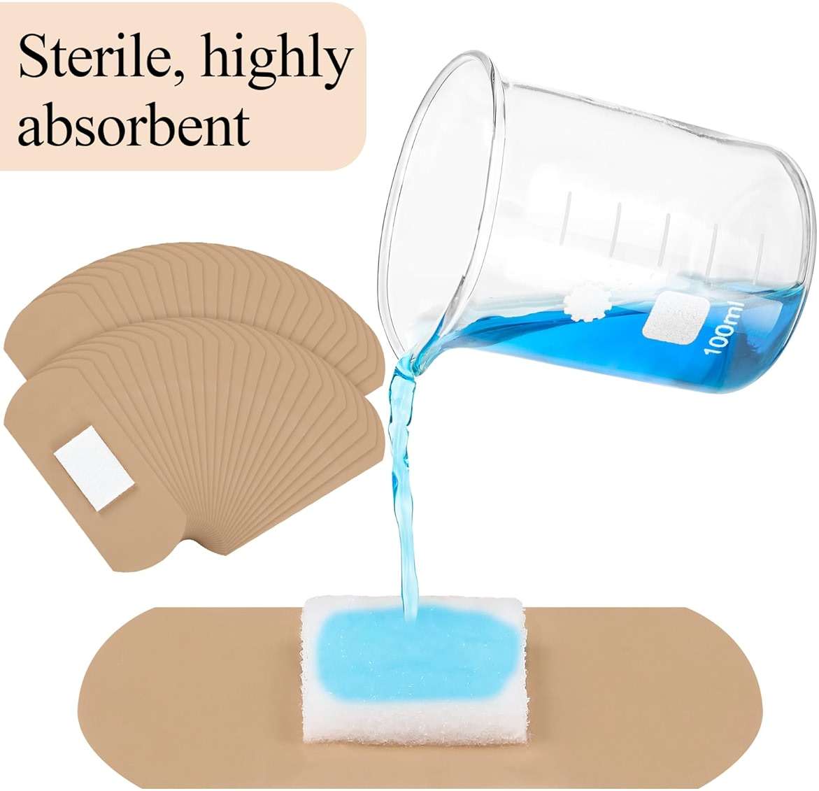 Geiserailie 200 Pcs Pressure Bandages XL for Dialysis Patients 2.83 x 1.18 Inch Pressure Adhesive Bandage Waterproof for Wound Care Absorbent Pad Thin Skin Seniors First Aid Essential - Image 6