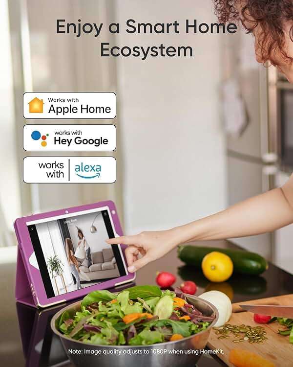 eufy Security 4K Indoor Camera E30-No Subscription,Work as Pet Camera,Nanny/Baby Monitor,360° Pan&Tilt,AI Auto Tracking,AI Detection,24/7 Recording,Color Night Vision,Two-Way Audio,Works with HomeKit - Image 7