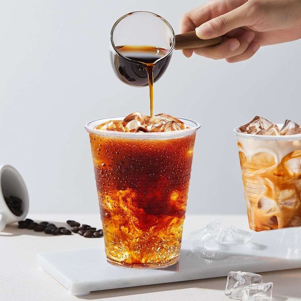 Clawsoff Plastic Cups 16 oz, 240 Pack - Clear Plastic Cups Disposable, Cold Drinking, Ice Coffee Cup for Party, Birthday, Holiday, Events & Everyday Use,Cold,Hot - Image 5