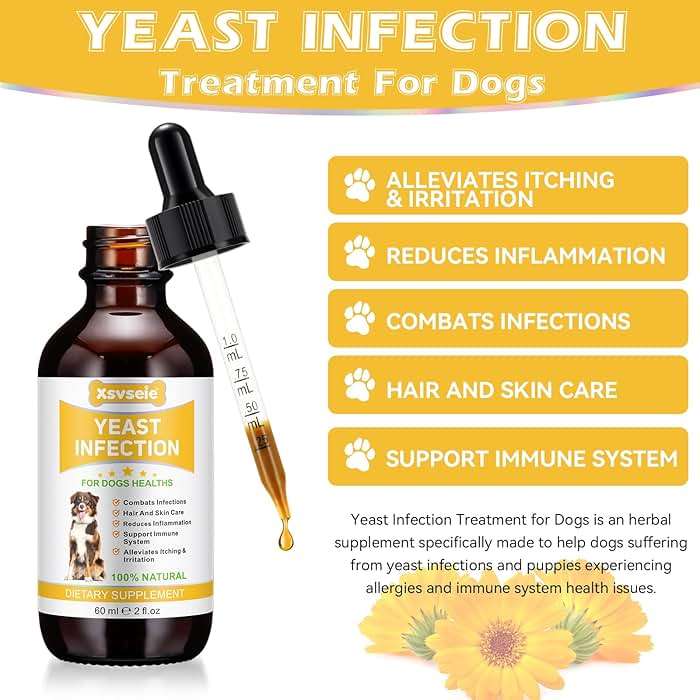 Yeast Infection Treatment for Dogs, Xsvseie Dog Ear Infection Treatment Natural Yeast Treatment Drops for Dogs,Dog Herbal Supplement Soothing Irritation & Itching Discomfort for All Breeds & Size - Image 4