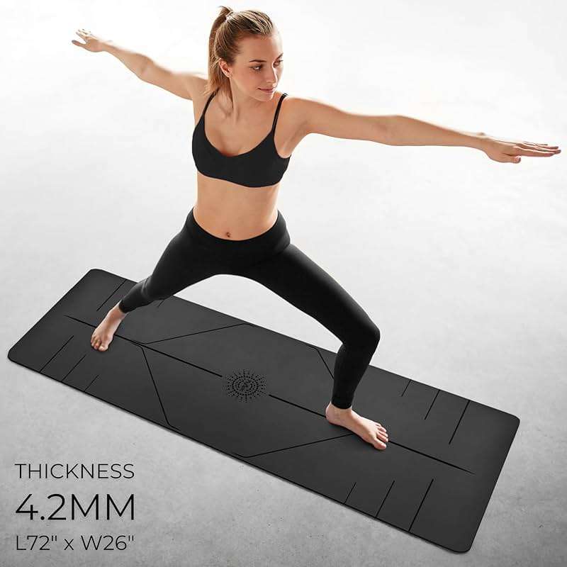 Plyopic. Ultra-Grip Pro Yoga Mat – EXTREME Non-Slip Performance - Dry & Wet Grip - Alignment Lines - Comfortable & Sweat Resistant - For Yoga, Pilates, Exercise, Workout, Bikram & Hot Yoga - Image 5
