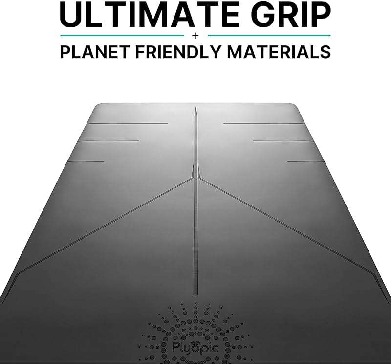 Plyopic. Ultra-Grip Pro Yoga Mat – EXTREME Non-Slip Performance - Dry & Wet Grip - Alignment Lines - Comfortable & Sweat Resistant - For Yoga, Pilates, Exercise, Workout, Bikram & Hot Yoga - Image 7