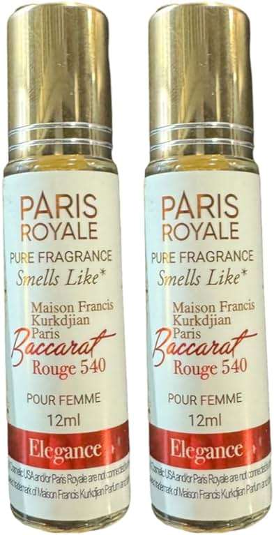 Perfume smells like Baccarat Rouge 540 Parfum Roll On Oil 12ml for Women (Pack of 2) - Image 1