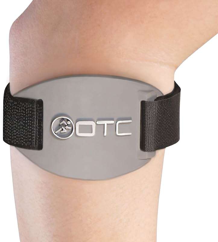 OTC Forearm Compression Strap for Tennis Elbow, Golfers Elbow, Recovery, Graphite Color, Adjustable/Universal - Image 1