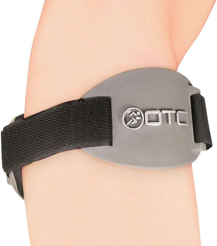 OTC Forearm Compression Strap for Tennis Elbow, Golfers Elbow, Recovery, Graphite Color, Adjustable/Universal - Image 3