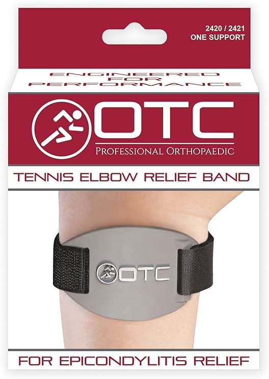 OTC Forearm Compression Strap for Tennis Elbow, Golfers Elbow, Recovery, Graphite Color, Adjustable/Universal - Image 5