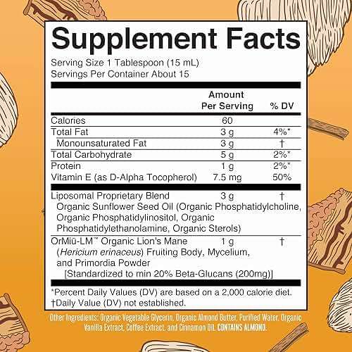 MaryRuth Organics Lion's Mane Liposomal (Coffee Cake) & Hair Growth MAX (Almond Cookie) | Clean Label Project Verified® | Vitamins for Cognitive Support, Beauty, and Overall Health | Vegan, Non-GMO - Image 2