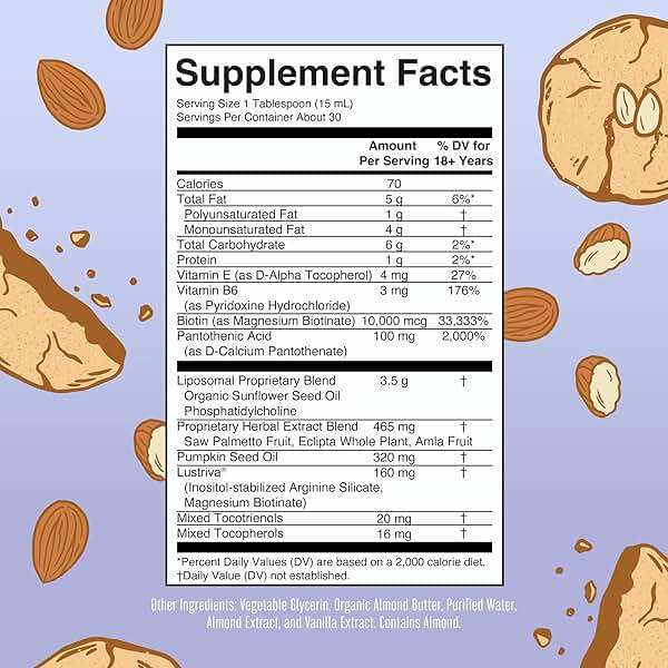 MaryRuth Organics Lion's Mane Liposomal (Coffee Cake) & Hair Growth MAX (Almond Cookie) | Clean Label Project Verified® | Vitamins for Cognitive Support, Beauty, and Overall Health | Vegan, Non-GMO - Image 3