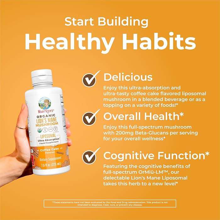 MaryRuth Organics Lion's Mane Liposomal (Coffee Cake) & Hair Growth MAX (Almond Cookie) | Clean Label Project Verified® | Vitamins for Cognitive Support, Beauty, and Overall Health | Vegan, Non-GMO - Image 4