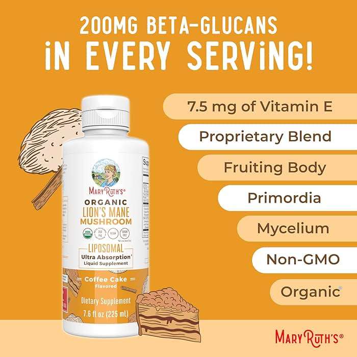 MaryRuth Organics Lion's Mane Liposomal (Coffee Cake) & Hair Growth MAX (Almond Cookie) | Clean Label Project Verified® | Vitamins for Cognitive Support, Beauty, and Overall Health | Vegan, Non-GMO - Image 8