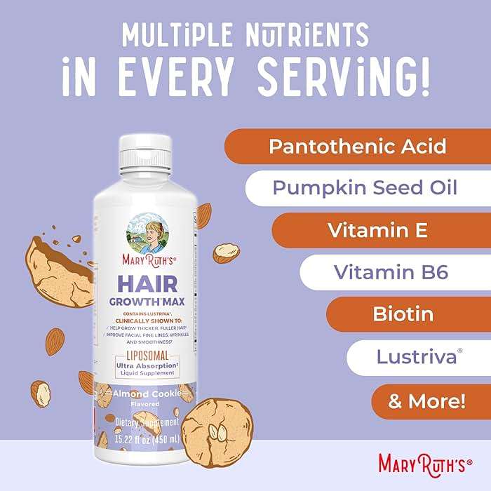 MaryRuth Organics Lion's Mane Liposomal (Coffee Cake) & Hair Growth MAX (Almond Cookie) | Clean Label Project Verified® | Vitamins for Cognitive Support, Beauty, and Overall Health | Vegan, Non-GMO - Image 9
