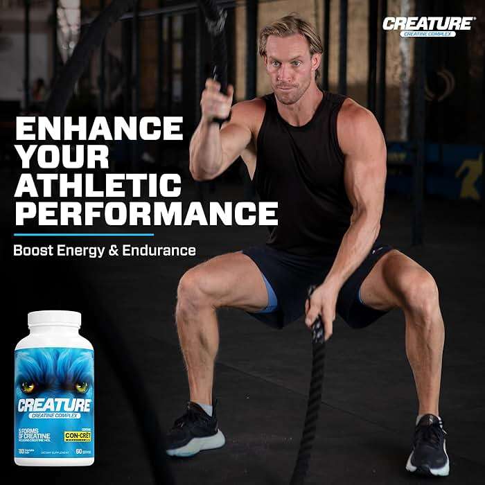 CREATURE® Creatine Complex - Creatine Monohydrate Capsules with 5 Types of Creatine Including Con-Crēt® Creatine HCL, Promotes Muscle, Strength, Endurance, Brain Health, 180 Veggie Caps, 60 Servings - Image 4