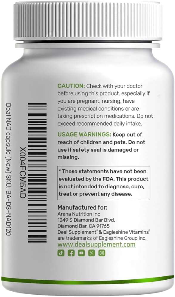 NAD+ Resveratrol Supplement 1,000mg Per Serving, 120 Veggie Capsules | 2-in-1 Extra Strength NMN Supplement Alternative | NAD Supplements for Women & Men | Non-GMO, Gluten Free - Image 7