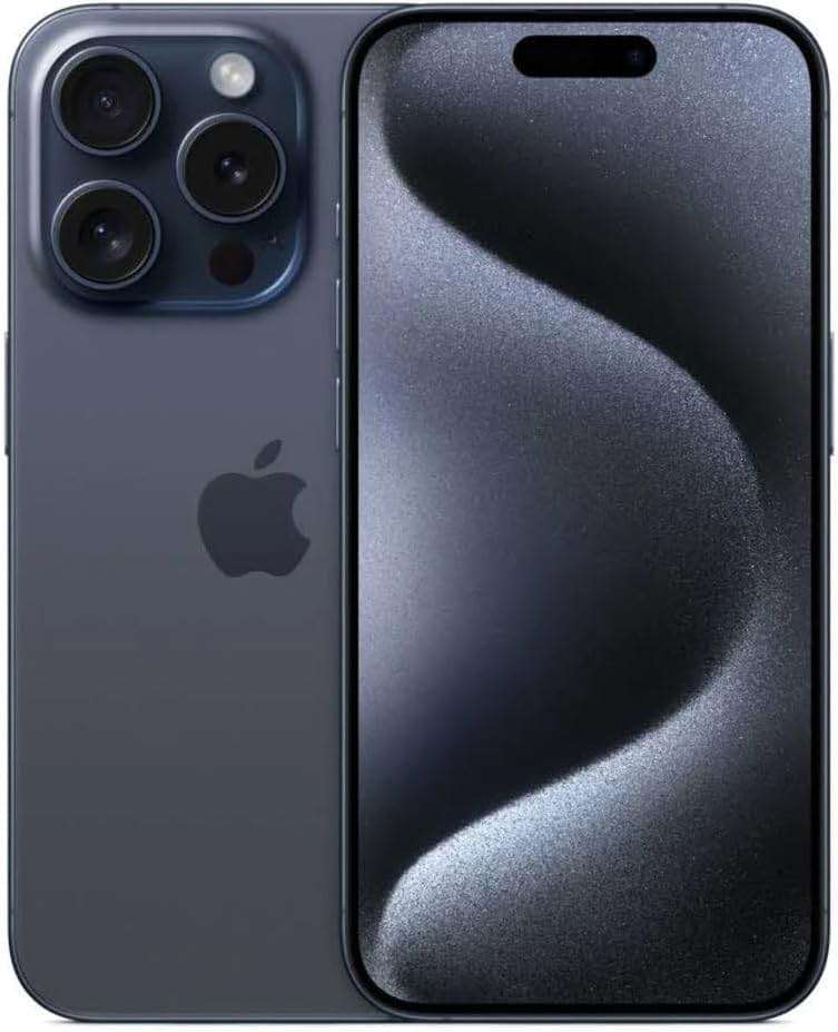Apple iPhone 15 Pro, 256GB, Blue Titanium - Locked to Cricket Wireless (Renewed) - Image 1
