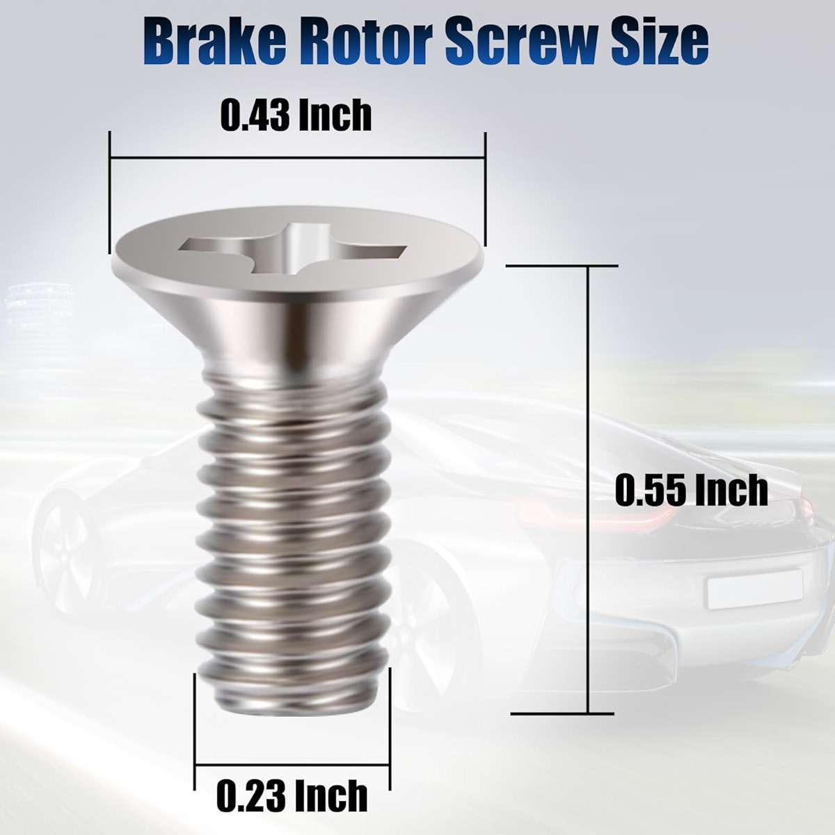 8 PCS Stainless Steel Brake Disc Rotor Screws, Brake Disc Rotor Screws for Front and Rear, 93600-06014-0H, Disc Brake Fixing Screw Compatible with Honda, Acura, Hyundai and Kia Models - Image 2