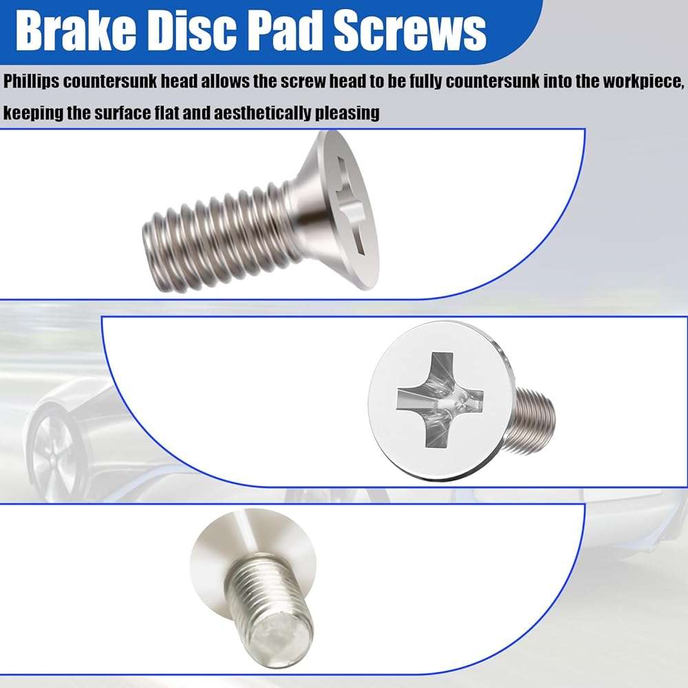 8 PCS Stainless Steel Brake Disc Rotor Screws, Brake Disc Rotor Screws for Front and Rear, 93600-06014-0H, Disc Brake Fixing Screw Compatible with Honda, Acura, Hyundai and Kia Models - Image 7