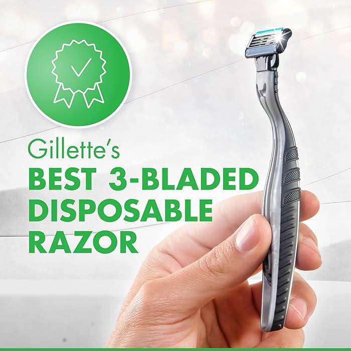 Gillette Mach3 Sensitive Razors for Men, Men’s Disposable Razors, Pivoting Head for Close and Comfortable Shave, 10 Count - Image 7