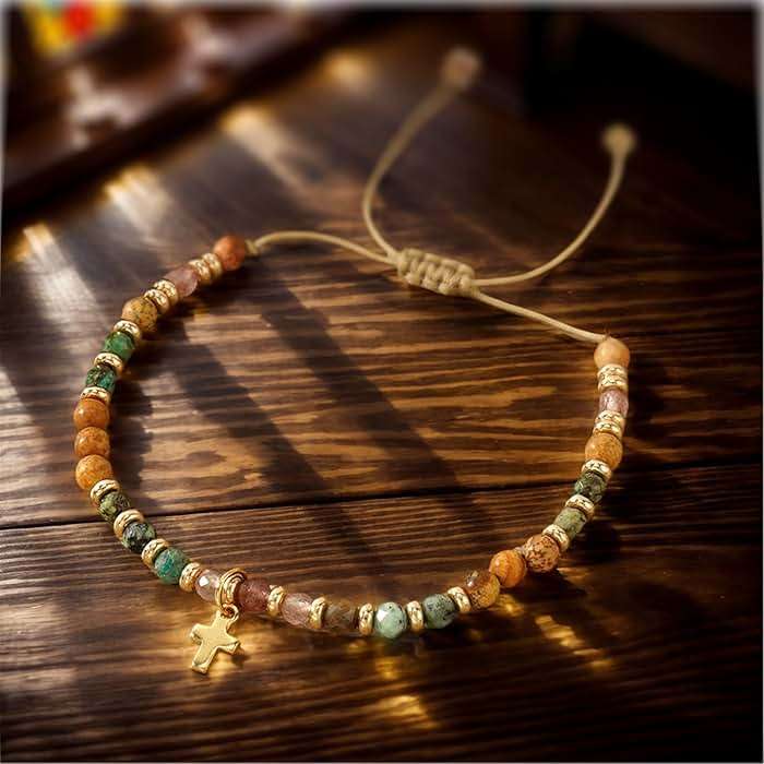 Pavolini Christian Gifts for Women, Cross Bracelet, Christian Gifts, Inspirational Gifts for Women, Natural Stone Beaded Bracelets, Religious Gifts for Woman - Image 7