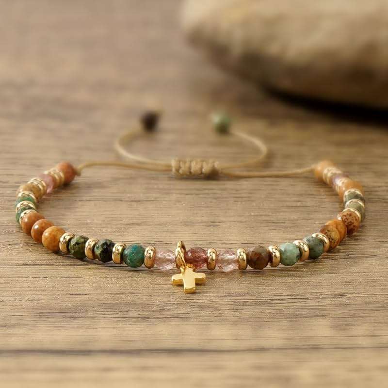 Pavolini Christian Gifts for Women, Cross Bracelet, Christian Gifts, Inspirational Gifts for Women, Natural Stone Beaded Bracelets, Religious Gifts for Woman - Image 8