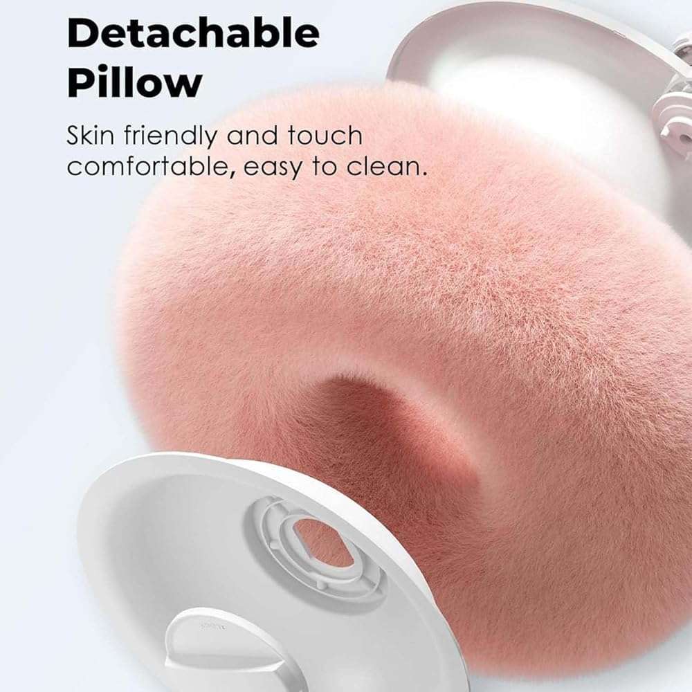 Phone Pillow Stand for Reading, Adjustable Cute Fuzzy Bowl with Phone Holder, 360 Adjustable with Soft Plush Fabric, for Rest Reading in Bed (Pink, Large) - Image 2