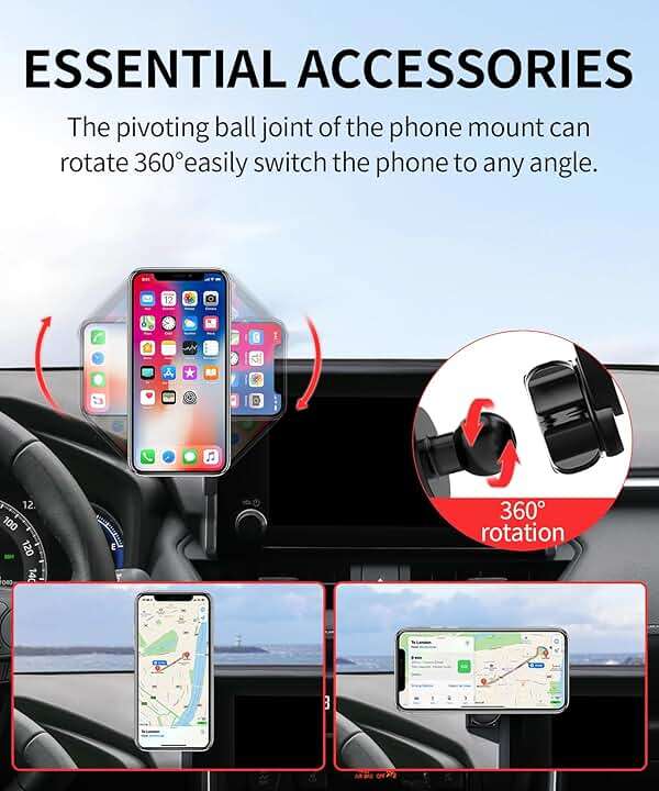 MaserWeller Car Phone Mount for Toyota RAV4 2019-2025 Accessories 7/8-inch | Touch Screen Fixed Clip Magnetic Cell Phone Holder Compatible with MagSafe, Vehicle Specific Fit Mobile navigation bracket - Image 6