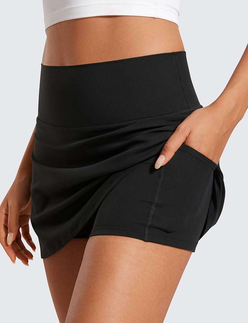 CRZ YOGA Butterluxe High Waisted Tennis Skirts for Women - Mini Lined A Line Golf Casual Skort with Inner Pockets - Image 4