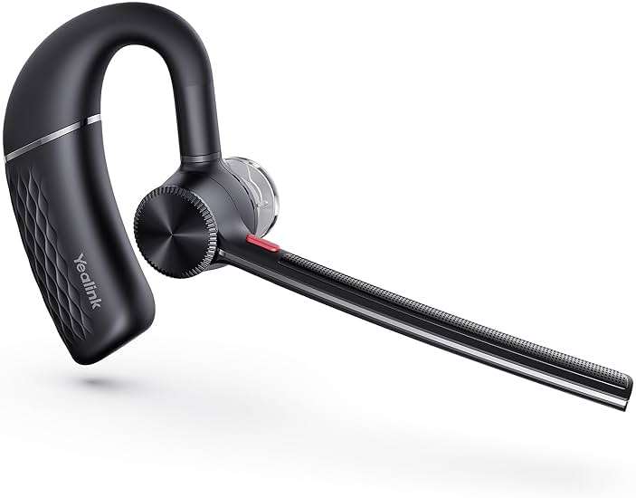 Yealink BH71 Lite Bluetooth Headset,Wireless Earpiece with 4 Noise Cancelling Microphone,10H Talk Time,Adjustable Ear Hook,Bluetooth Earphones for Cell Phone,Driving,Office Work - Image 1