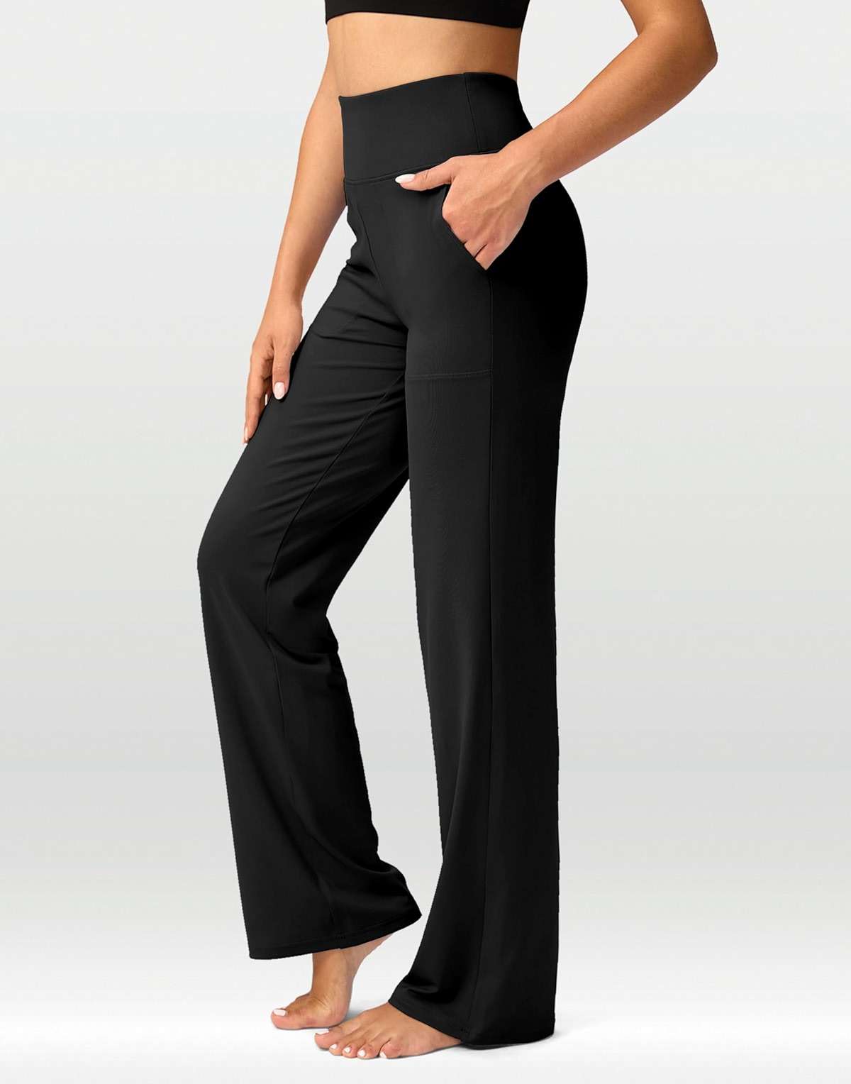 G Gradual Women's Yoga Pants Wide Leg wiht Pockets High Waist Stretch Loose Casual Lounge Sweatpants Petite/Regular/Tall - Image 4