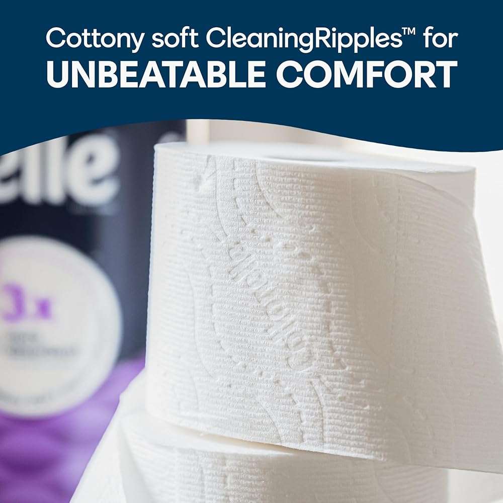Cottonelle Toilet Paper, 244 Sheets | Ultra Comfort Soft | 4 Mega Rolls | Pack of 3 - Image 4
