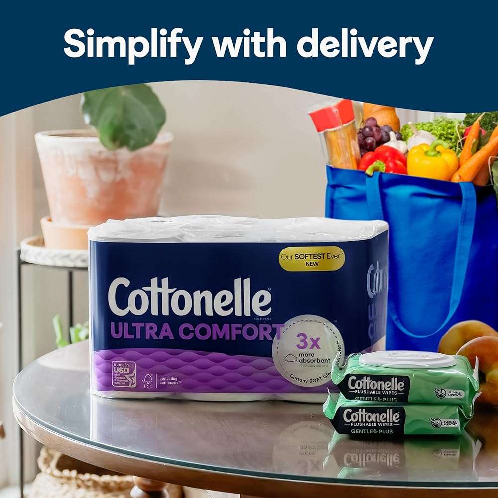 Cottonelle Toilet Paper, 244 Sheets | Ultra Comfort Soft | 4 Mega Rolls | Pack of 3 - Image 9