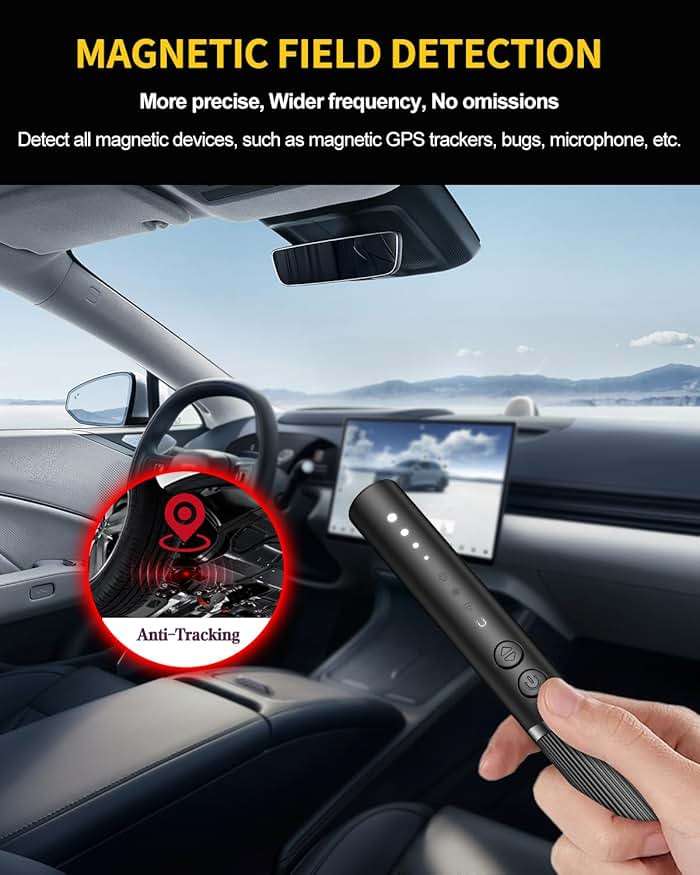 HUYNL Hidden Camera Detectors, Spy Camera Finder, Hidden GPS Tracking/Listening Recording Device Detector, Hidden Bug Sweeper and Camera Detector for Travel Hotel Car - Image 4