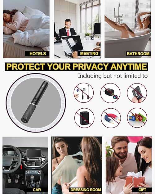 HUYNL Hidden Camera Detectors, Spy Camera Finder, Hidden GPS Tracking/Listening Recording Device Detector, Hidden Bug Sweeper and Camera Detector for Travel Hotel Car - Image 6