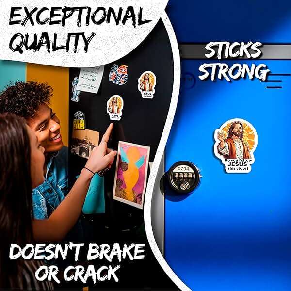 Do You Follow Jesus This Close Magnet 4 Inch 2-Pack Christian – Strong Vinyl Decorative Magnets for Fridge Locker Kitchen Office – Cute Fun Aesthetic Cool Durable & Long-Lasting Souvenir Id44999 - Image 3