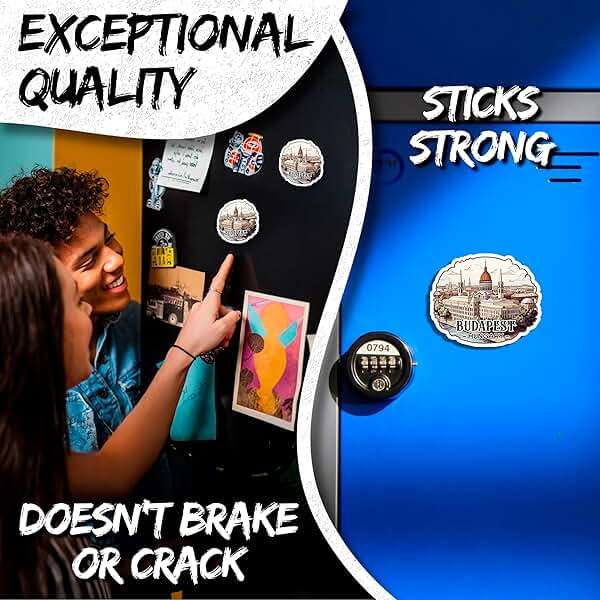 Budapest Hungary Travel Magnet 4 Inch 2-Pack Pearl Danube – Strong Vinyl Decorative Travel Magnets for Fridge Locker Kitchen Office – Cute Fun Aesthetic Cool Durable & Long-Lasting Souvenir ID44999 - Image 3