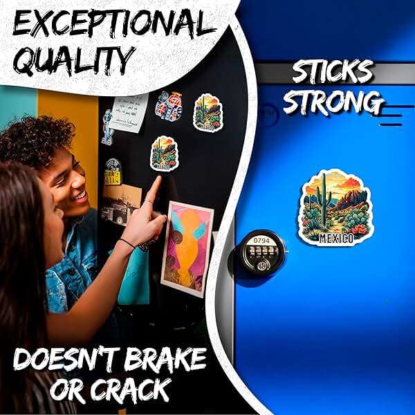 Mexico Magnet 4 Inch 2-Pack Country – Strong Vinyl Decorative Travel Magnets for Fridge Locker Kitchen Office – Cute Fun Aesthetic Cool Durable & Long-Lasting Souvenir ID44999 - Image 3