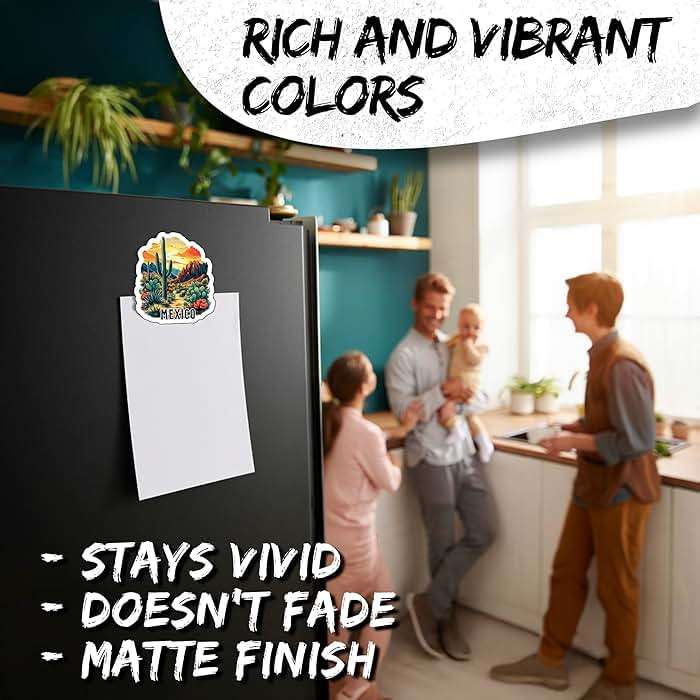 Mexico Magnet 4 Inch 2-Pack Country – Strong Vinyl Decorative Travel Magnets for Fridge Locker Kitchen Office – Cute Fun Aesthetic Cool Durable & Long-Lasting Souvenir ID44999 - Image 4