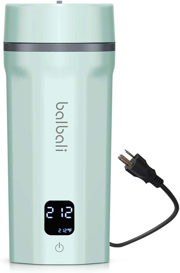 balbali 18.6oz Portable Kettle for Travel 100-250V Dual Voltage for International/Global/Europe - 6 Preset Travel Electric Kettle Hot Water Boiler/Heater/Warmer/Tea Maker - Green - Image 1