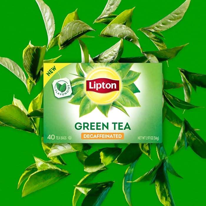 Lipton Decaffeinated Green Tea Bags, Unsweetened Teabags for Decaf Hot Tea or Decaf Iced_Tea with Flavonoids, 40 Tea_Bags, (Pack of 2) - Image 4