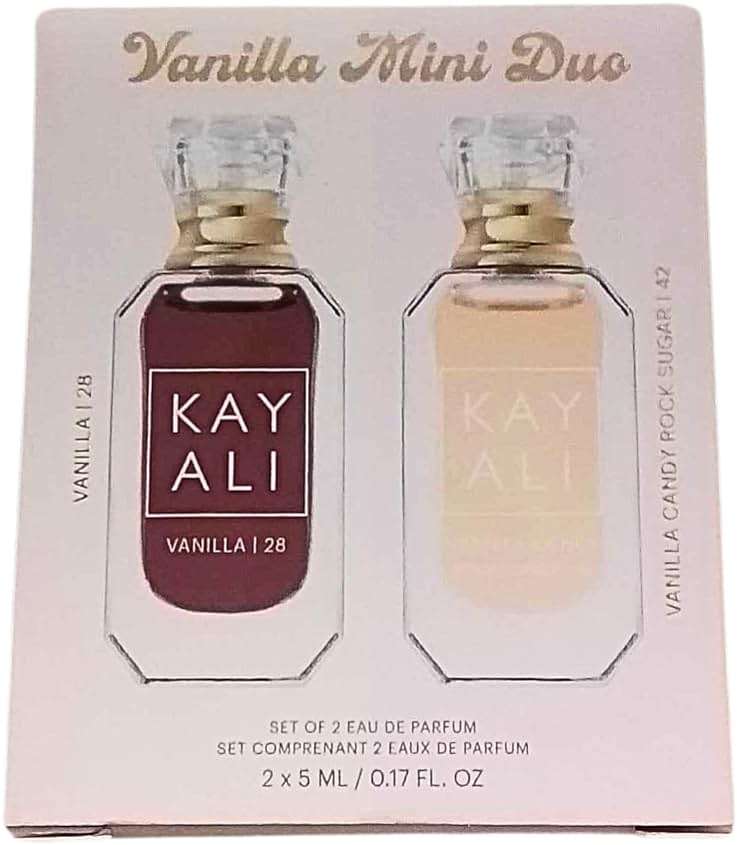 KAYALI Mini Vanilla Perfume Duo Set 2 X 5 ml (Vanilla Candy Rock Sugar 42 Eau de Parfum and Vanilla 28 Eau de Parfum) - Image 1