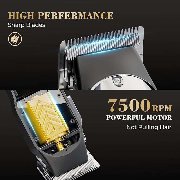 PRITECH Barber Hair Clippers for Men, Professional Barber Clippers and Trimmer Set, Mens Cordless Hair Clippers for Barbers Haircut Kit - Image 4
