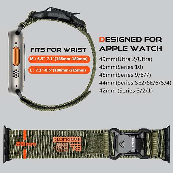 Bandletic Fidlock R-Nylon Magnetic Band + R-Lite Fit Magnetic Band Compatible with Apple Watch Ultra 2/Ultra (49mm, 46mm, 45mm, 44mm, 42mm, 41mm, 40mm) - Image 5