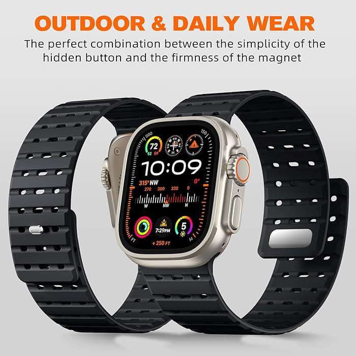 Bandletic Fidlock R-Nylon Magnetic Band + R-Lite Fit Magnetic Band Compatible with Apple Watch Ultra 2/Ultra (49mm, 46mm, 45mm, 44mm, 42mm, 41mm, 40mm) - Image 7