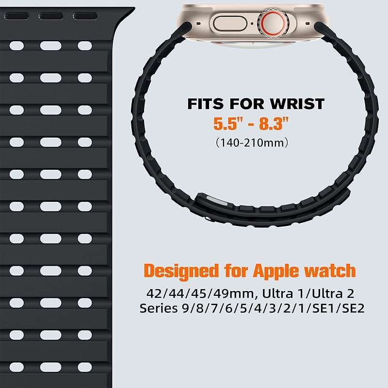 Bandletic Fidlock R-Nylon Magnetic Band + R-Lite Fit Magnetic Band Compatible with Apple Watch Ultra 2/Ultra (49mm, 46mm, 45mm, 44mm, 42mm, 41mm, 40mm) - Image 8