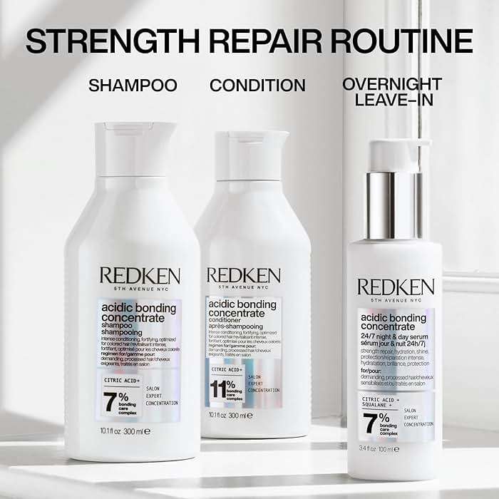 Redken Acidic Bonding Concentrate 24/7 Night & Day Serum For Damaged Hair - Nourishes & Restores, Overnight Hair Repair & Protection, Lightweight & Anti-Frizz - Image 9