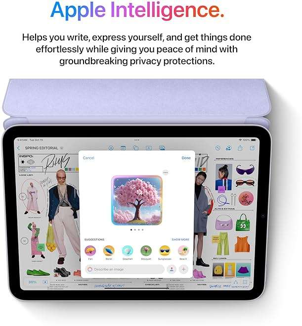 Apple iPad mini (A17 Pro): Apple Intelligence, 8.3-inch Liquid Retina Display, 128GB, Wi-Fi 6E, 12MP Front/12MP Back Camera, Touch ID, All-Day Battery Life — Blue - Image 2